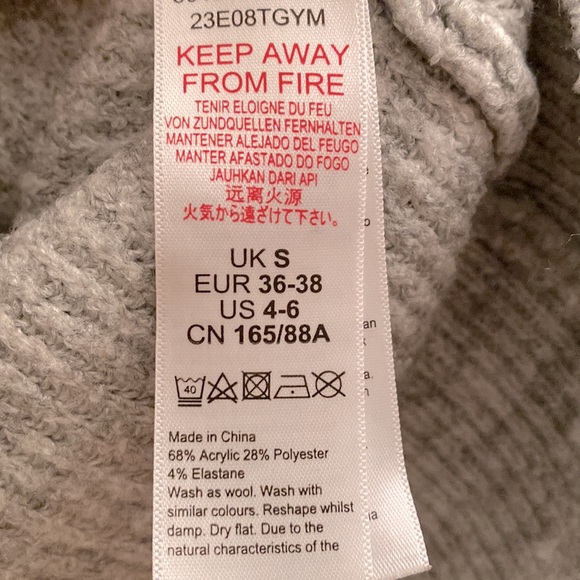 TOPSHOP Rib-Knit Cropped Sweater Size S - Picture 7 of 7